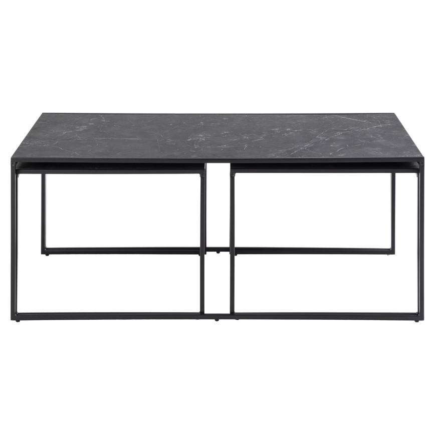 SADA 3x Konferenční stolek ALMA 120x60/56x56 cm antracit