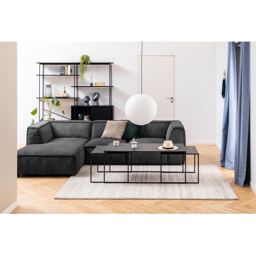 SADA 3x Konferenční stolek ALMA 120x60/56x56 cm antracit