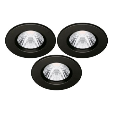 SADA 3x LED Koupelnové podhledové svítidlo LED/5,5W/230V 2700K IP65 černá