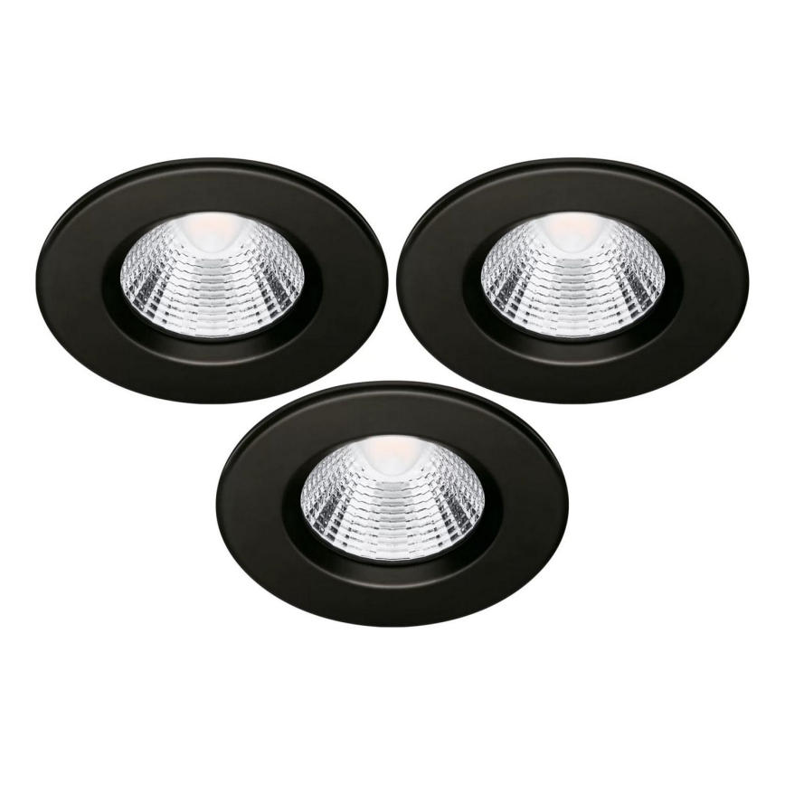 SADA 3x LED Koupelnové podhledové svítidlo LED/5,5W/230V 2700K IP65 černá
