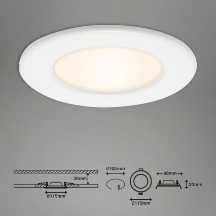SADA 3x LED Koupelnové podhledové svítidlo LED/6W/230V 3000K IP44 bílá