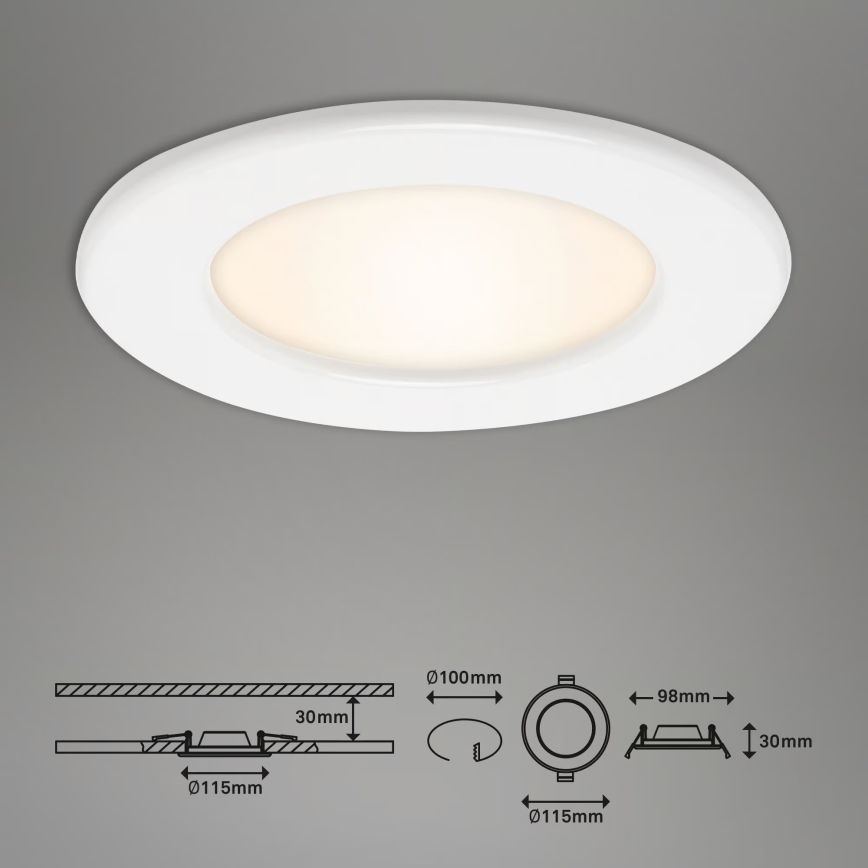 SADA 3x LED Koupelnové podhledové svítidlo LED/6W/230V 3000K IP44 bílá