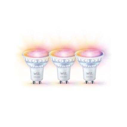 SADA 3x LED RGBW Stmívatelná žárovka PAR16 GU10/4,7W/230V 2200-6500K Wi-Fi - WiZ