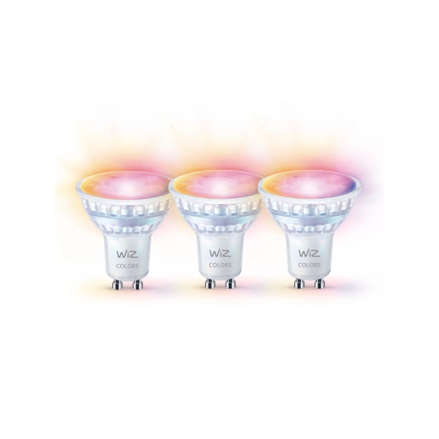 SADA 3x LED RGBW Stmívatelná žárovka PAR16 GU10/4,7W/230V 2200-6500K Wi-Fi - WiZ