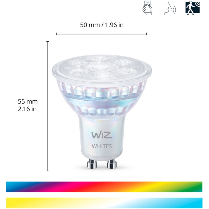 SADA 3x LED RGBW Stmívatelná žárovka PAR16 GU10/4,7W/230V 2200-6500K Wi-Fi - WiZ