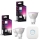 SADA 3x LED RGBW Stmívatelná žárovka Philips Hue WHITE AND COLOR AMBIANCE GU10/4,2W/230V 2000-6500K + Hue bridge