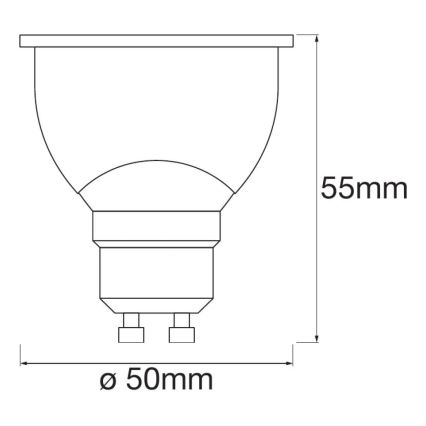 SADA 3x LED RGBW Stmívatelná žárovka SMART+ GU10/4,9W/230V 2700K-6500K Wi-Fi - Ledvance