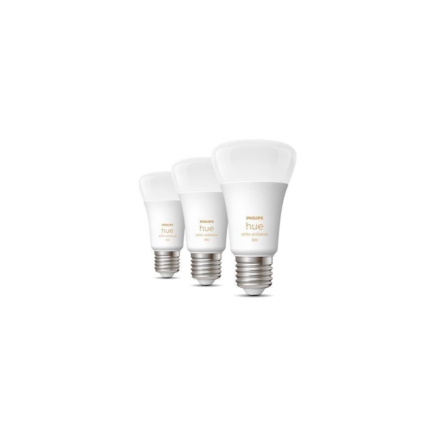 SADA 3x LED Stmívatelná žárovka Philips Hue WHITE AMBIANCE A60 E27/6W/230V 2200-6500K