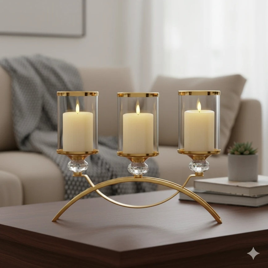 SADA 3x LED Svíčka BRILLO LED/3xAAA krémová + dálkové ovládání