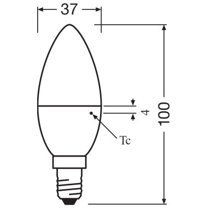 SADA 3x LED Žárovka B38 E14/4,9W/230V 3000K - Osram