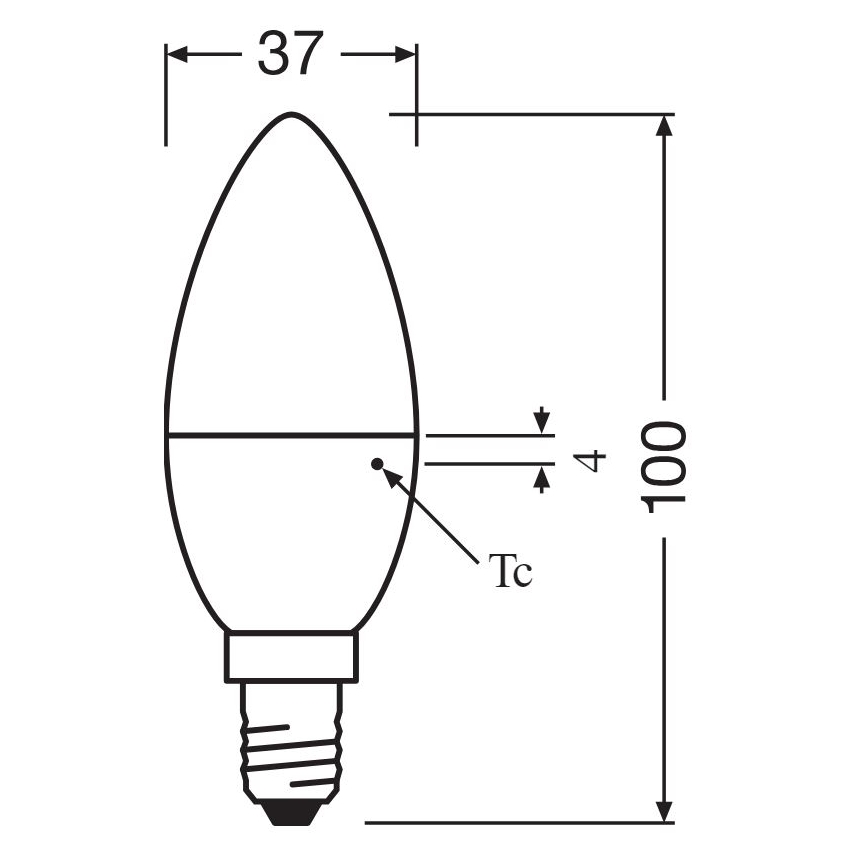 SADA 3x LED Žárovka B38 E14/4,9W/230V 3000K - Osram
