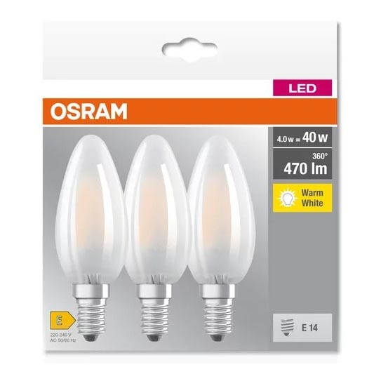 SADA 3x LED Žárovka B40 E14/4W/230V 2700K - Osram