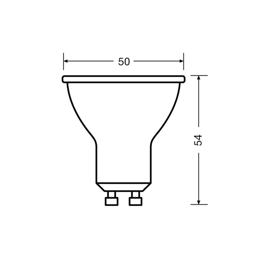 SADA 3x LED Žárovka PAR16 GU10/2,8W/230V 2700K 120° - Osram