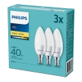 Sada 3x LED Žárovka Philips E14/5,5W/230V 2700K