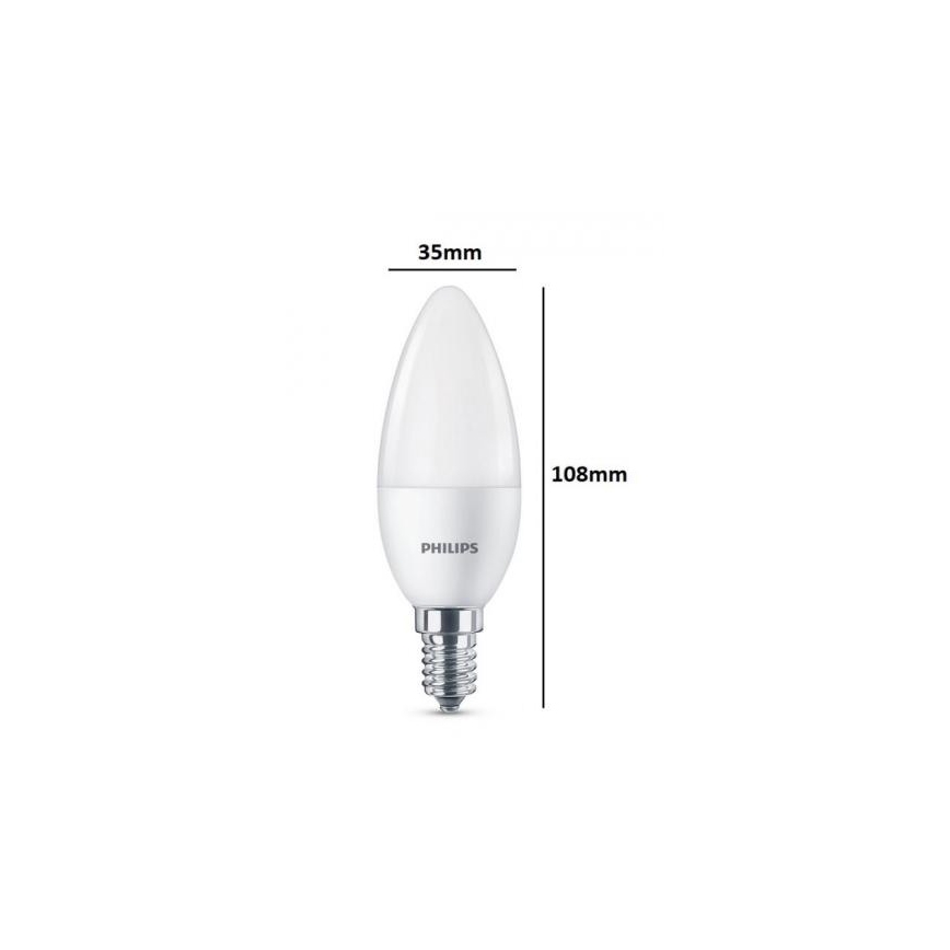 Sada 3x LED Žárovka Philips E14/5,5W/230V 2700K