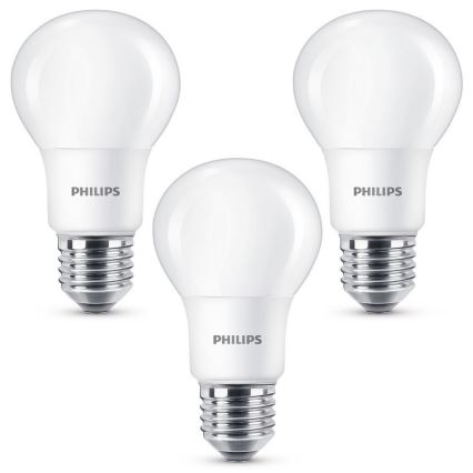 SADA 3x LED Žárovka Philips E27/8W/230V 2700K