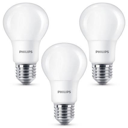 SADA 3x LED Žárovka Philips E27/8W/230V 2700K