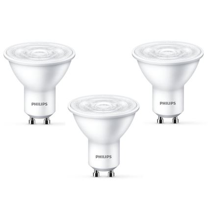 SADA 3x LED Žárovka Philips GU10/4,7W/230V 2700K