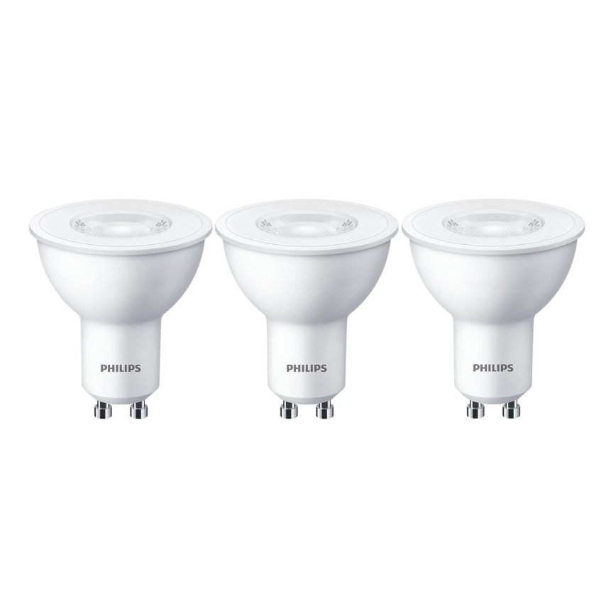 SADA 3x LED Žárovka Philips GU10/4,7W/230V 2700K