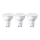 SADA 3x LED Žárovka Philips GU10/4,7W/230V 2700K