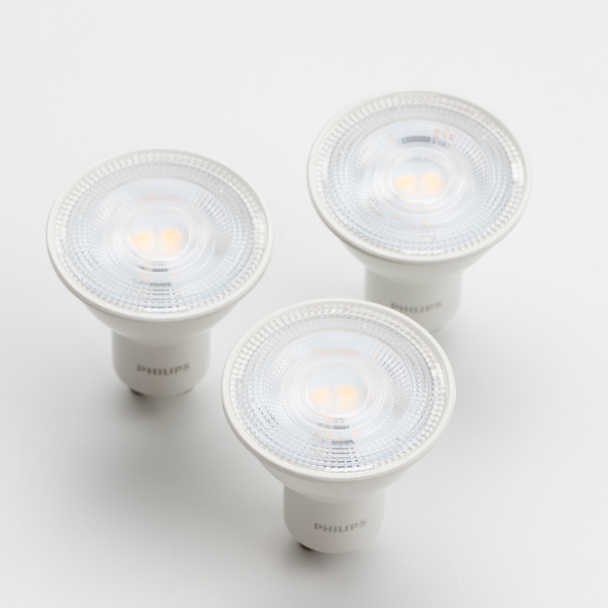 SADA 3x LED Žárovka Philips GU10/4,7W/230V 2700K