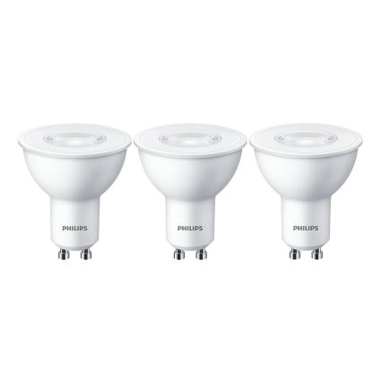 SADA 3x LED Žárovka Philips GU10/4,7W/230V 2700K