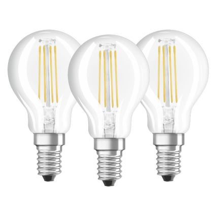 SADA 3x LED Žárovka VINTAGE P40 E14/4W/230V 2700K - Osram