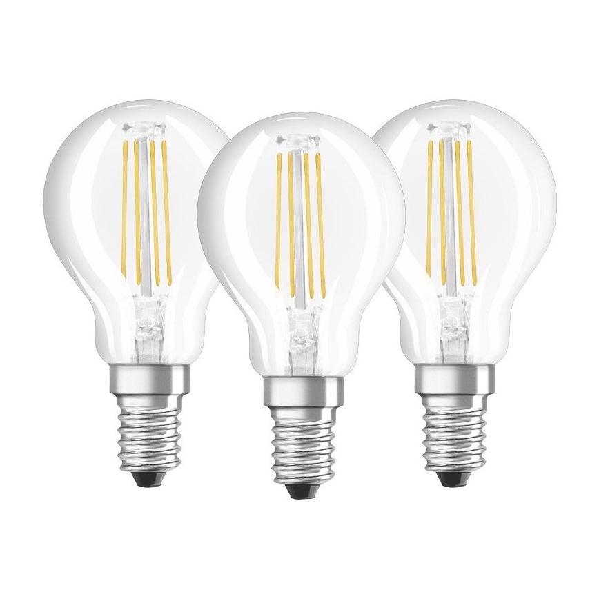 SADA 3x LED Žárovka VINTAGE P40 E14/4W/230V 2700K - Osram