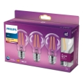SADA 3x LED Žárovka VINTAGE Philips A60 E27/7W/230V 2700K