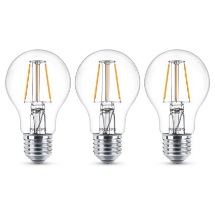 SADA 3x LED Žárovka Philips E27/4,3W/230V 2700K