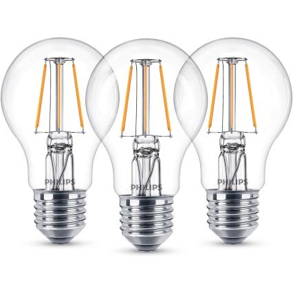 SADA 3x LED Žárovka VINTAGE Philips E27/4,3W/230V 2700K