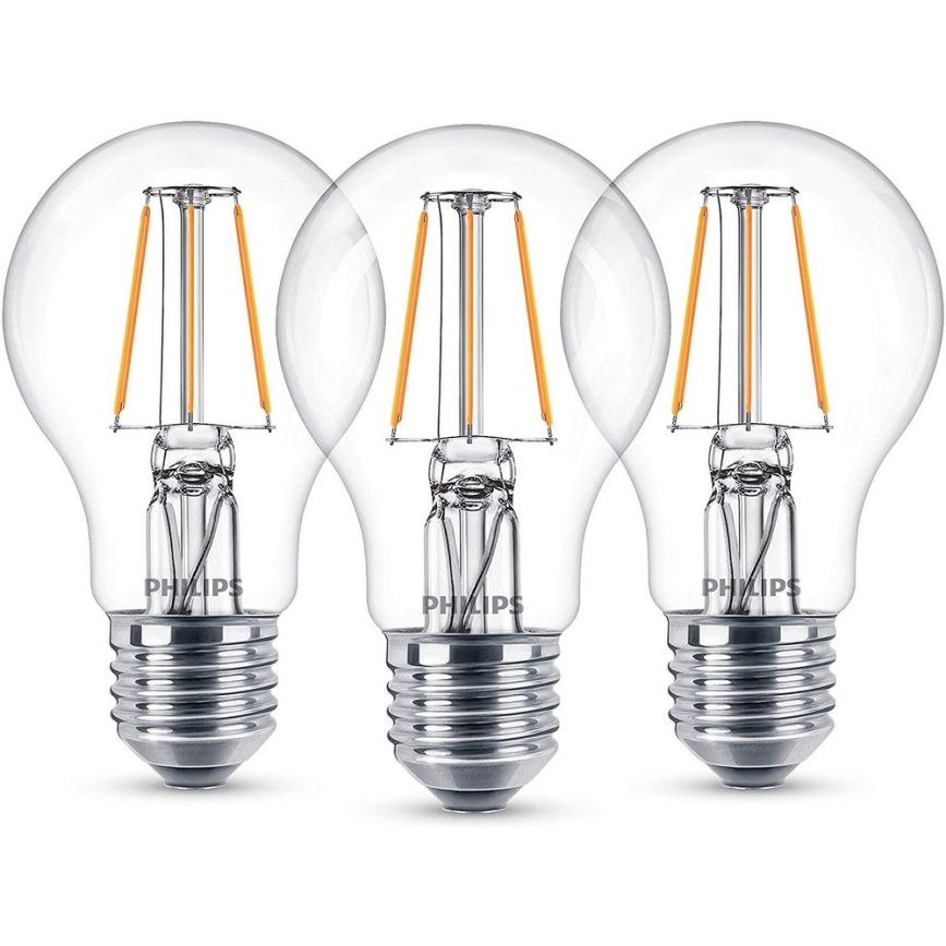 SADA 3x LED Žárovka VINTAGE Philips E27/4,3W/230V 2700K