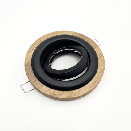 SADA 3x Podhledové svítidlo TOBBY 1xGU10/20W/230V pr. 11,5 cm dub/černá