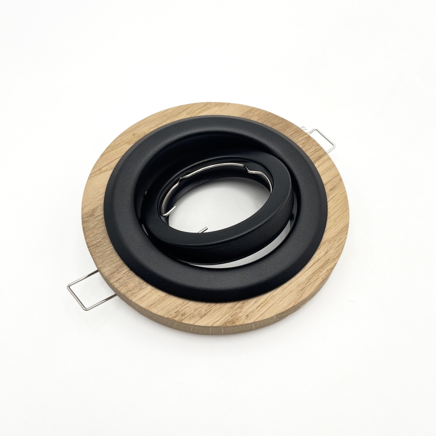 SADA 3x Podhledové svítidlo TOBBY 1xGU10/20W/230V pr. 11,5 cm dub/černá