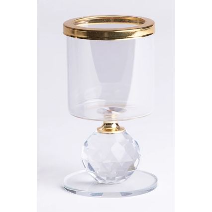 SADA 3x Svícen zlatá/čirá