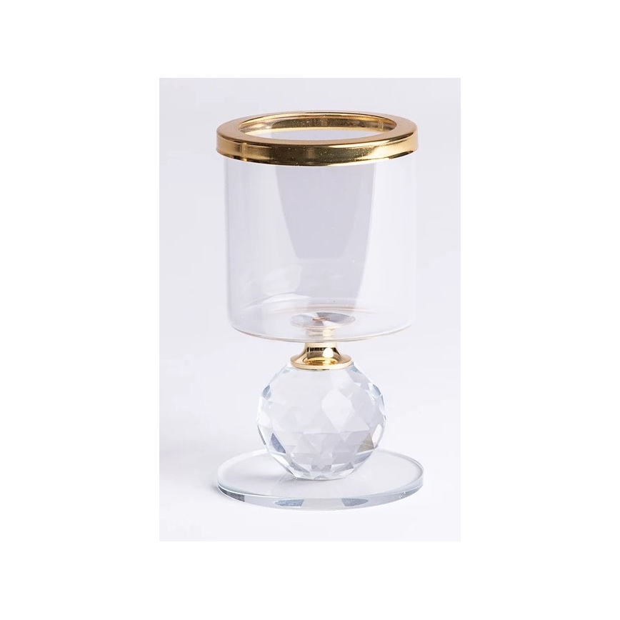 SADA 3x Svícen zlatá/čirá