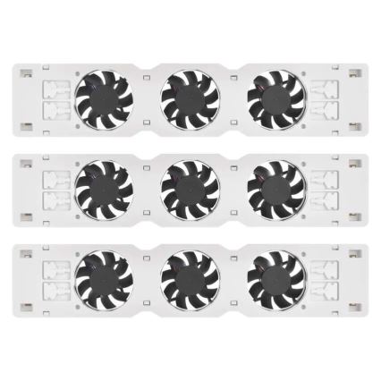 SADA 3x Ventilátor pod topení 5/230V bílá