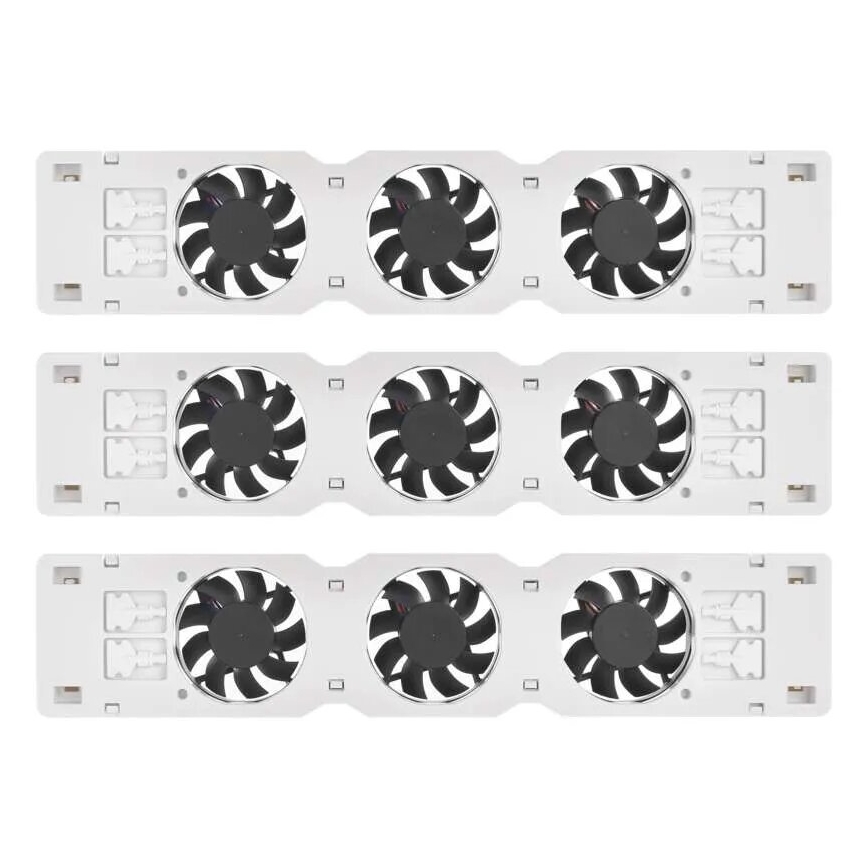 SADA 3x Ventilátor pod topení 5/230V bílá
