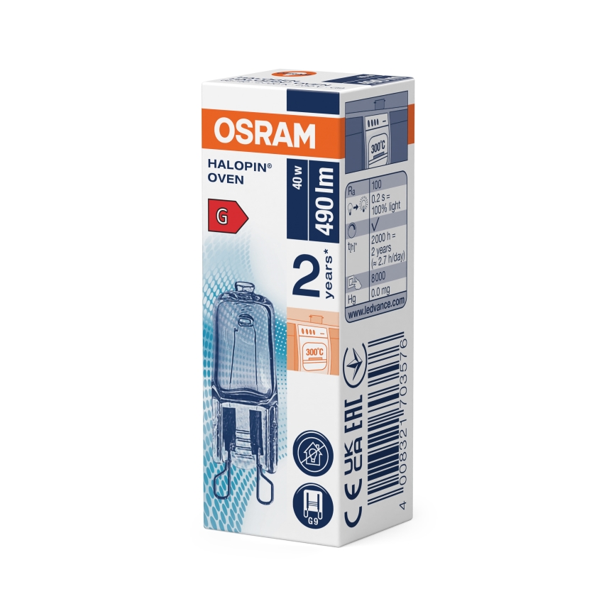 SADA 3x Žárovka do trouby HALOPIN G9/40W/230V 2700K - Osram