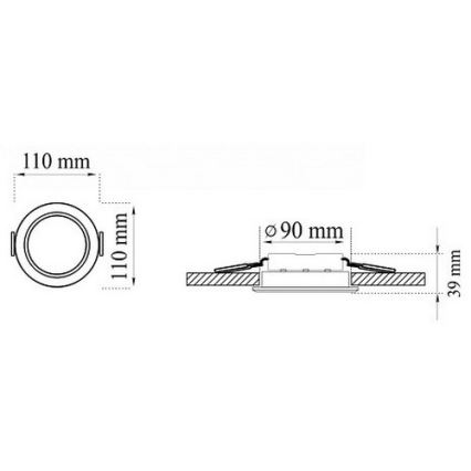 SADA 3xLED Koupelnové podhledové svítidlo MIRO LED/6W/230V IP44