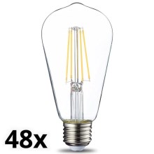 SADA 48x LED Žárovka VINTAGE E27/4,3W/230V 2700K