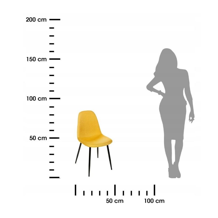 SADA 4x Jídelní židle TYKA žlutá
