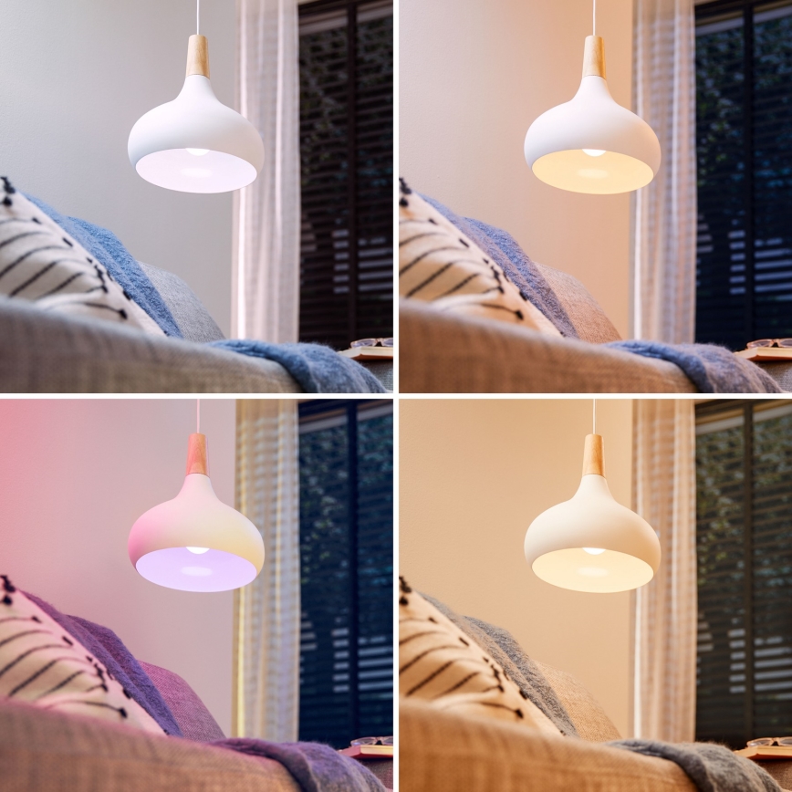 SADA 4x LED RGB Stmívatelná žárovka Philips SMART C37 E14/4,9W/230V 2200-6500K