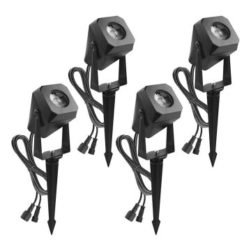 SADA 4x LED RGBIC Stmívatelná venkovní lampa LED/7W/230V 3000-6500K IP65 Wi-Fi Tuya