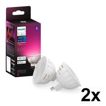 SADA 4x LED RGBW Stmívatelná žárovka Philips Hue WHITE AND COLOR AMBIANCE GU5,3/MR16/6,3W/12V 2000-6500K