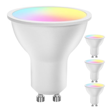 SADA 4x LED RGBW Stmívatelná žárovka Smart GU10/4,9W/230V 2700-6500K - Aigostar