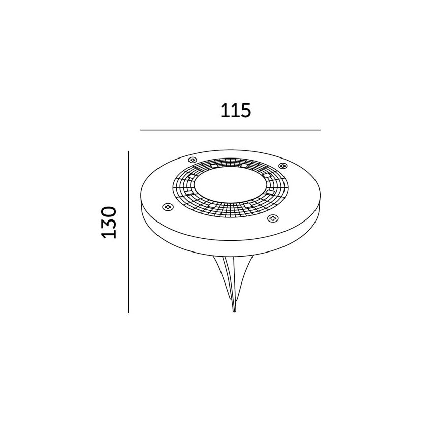 SADA 4x LED Solární lampa CLAVO LED/1xAAA 4000K IP44 300 mAh