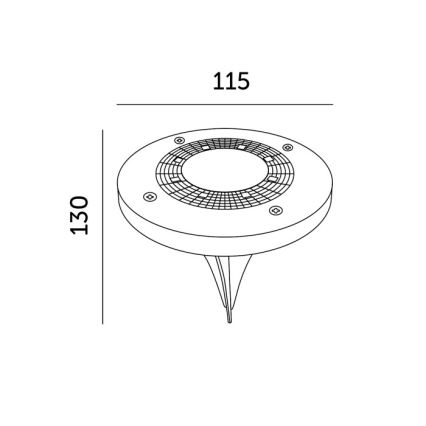 SADA 4x LED Solární lampa se senzorem CLAVO LED/1xAAA 4000K IP44 300 mAh