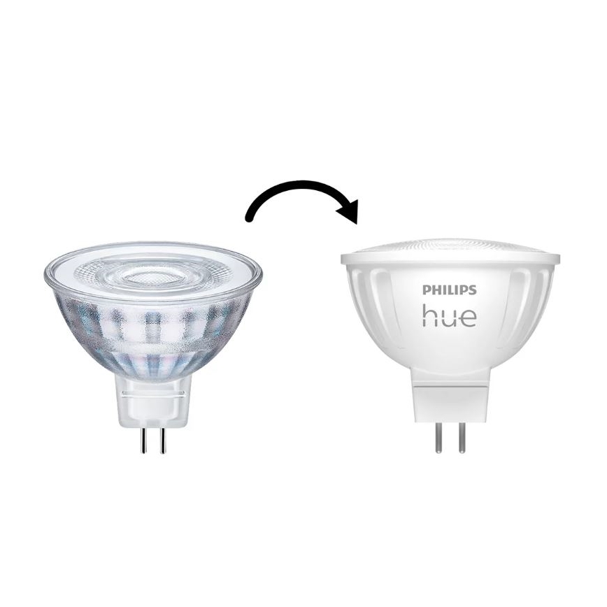 SADA 4x LED Stmívatelná žárovka Philips Hue WHITE AMBIANCE GU5,3/MR16/5,1W/12V 2200-6500K