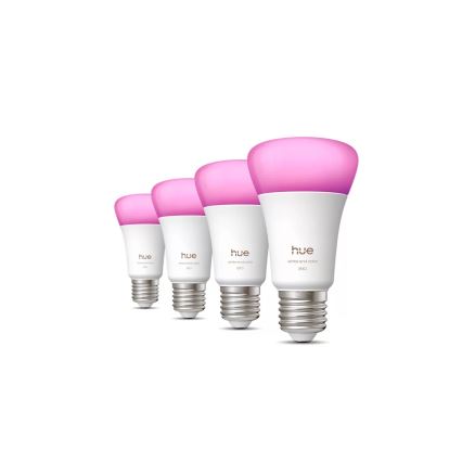 SADA 4x LED Stmívatelná žárovka Philips Hue WHITE AND COLOR AMBIANCE E27/6W/230V 1000-20000K